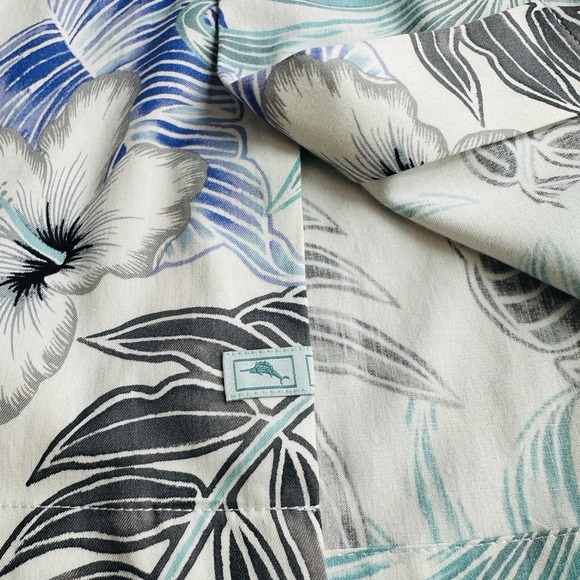 Tommy Bahama Camp Shirt Mens 4XLB Konkan Jungle Hawaiian Silk Cotton Blend - Picture 6 of 14